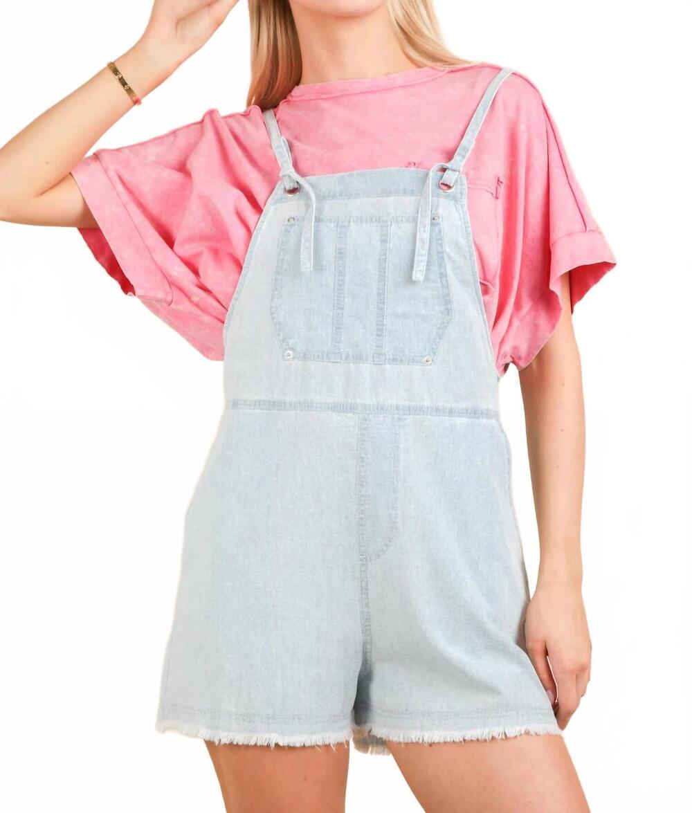 NEW VERY J weekend wanderer romper in light indigo